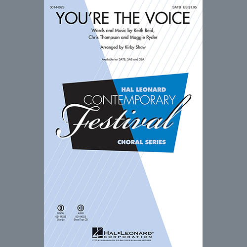 Produktbild zu: You're The Voice (arr. Kirby Shaw)